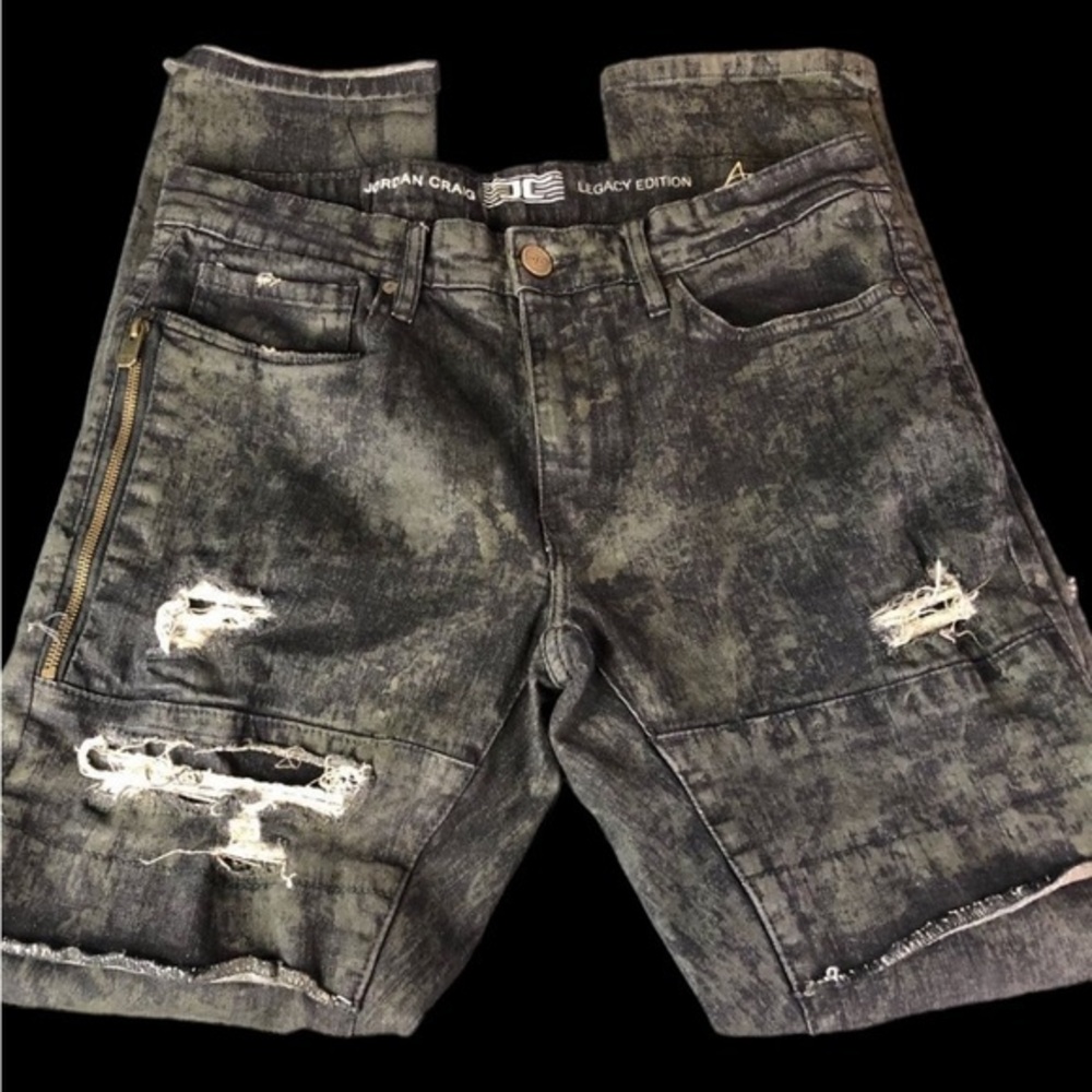 Jordan Craig Legacy Edition Men’s Aaron Skinny Jean Black 32x32 Distressed Jean
